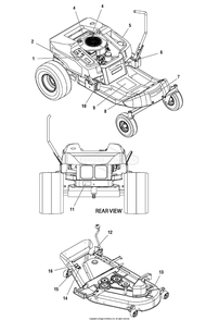 Decals Group Diagram and Parts List for 2690429 (107277740)(2005) Briggs and Stratton Lawn Tractor
